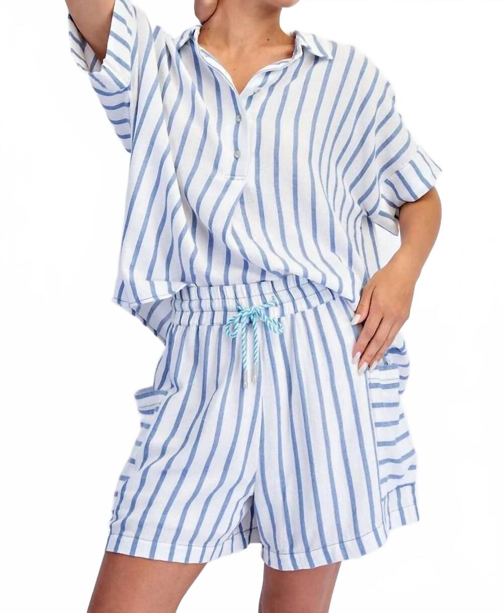 NEW COTIERRA isla shorts set in blue